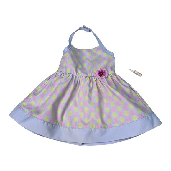 NEW American Girl CHRISSA SUNDRESS Polka Dot Flower Hair Barrettes Shoes Box - Picture 4 of 7